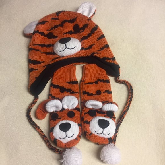 Kids/Teenager/Ladies Hat/Mittens Knitted Set - Picture 1 of 15